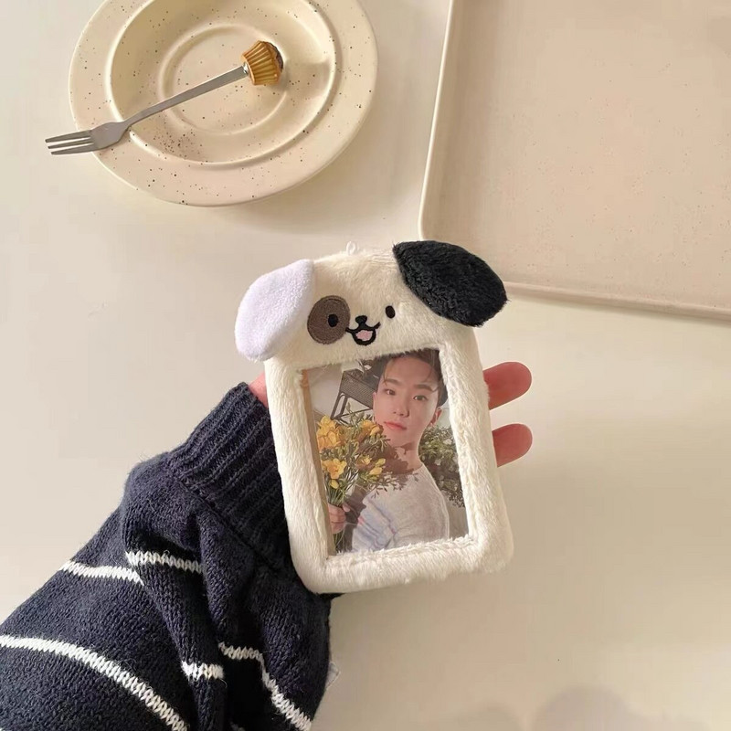 Rama foto Kawaii Suport de carte foto Kpop de pluș pentru Fujifilm Instax Mini hârtie de film Suport de afișare hârtie de etichetă pandantiv decorativ