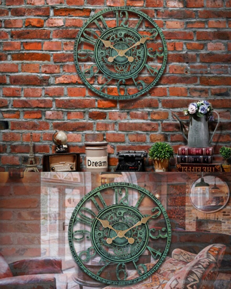 Välisvaikust veekindel seinakell 12-tolline vaikne ilma kellata dekoratiivne kell terrassile, aeda, basseini või elutuppa