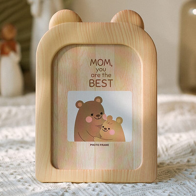 Ins Wind Slatki kreativni set okvira za fotografije od 7 inča Crtani medvjed Jelen okvir Dekoracija zidova dječje sobe Ukrasi za stolni zaslon