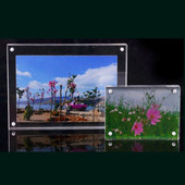 Akrilo ekrano stovas Skaidrus nuotraukų rėmelis Aiškus vaizdas iš abiejų pusių magnetinis akrilo blokas paveikslėlių piniginės kvepalų ekrano stovas