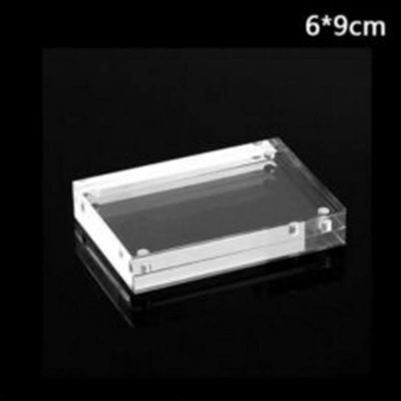 Akrilo ekrano stovas Skaidrus nuotraukų rėmelis Aiškus vaizdas iš abiejų pusių magnetinis akrilo blokas paveikslėlių piniginės kvepalų ekrano stovas