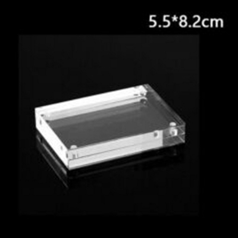 Akrilo ekrano stovas Skaidrus nuotraukų rėmelis Aiškus vaizdas iš abiejų pusių magnetinis akrilo blokas paveikslėlių piniginės kvepalų ekrano stovas