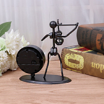 Желязна маса Настолен будилник с музикален инструмент Притурка Декорация Занаятчийски подарък