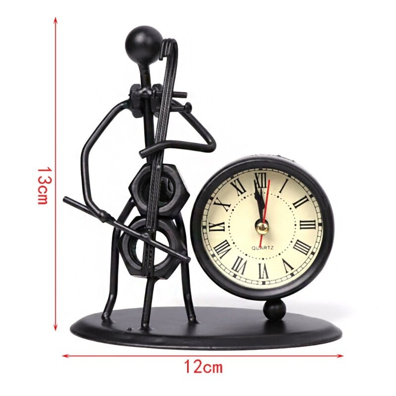 Željezni stolni stolni budilnik s glazbenim instrumentom Naprava za ukrašavanje Poklon