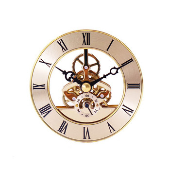 Механизъм за стенен часовник с ретро съоръжения Кръгъл декоративен настолен часовник Метален перспективен механизъм Аксесоар за стенен часовник Часовници в античен стил
