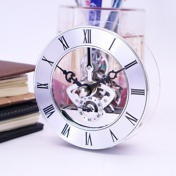 Механизъм за стенен часовник с ретро съоръжения Кръгъл декоративен настолен часовник Метален перспективен механизъм Аксесоар за стенен часовник Часовници в античен стил