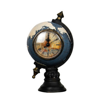 Ретро земен часовник Творческа фигурка от смола Декор Занаятчийски настолен орнамент за дома, спалнята, хола, декорация на маса