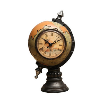 Ретро земен часовник Творческа фигурка от смола Декор Занаятчийски настолен орнамент за дома, спалнята, хола, декорация на маса