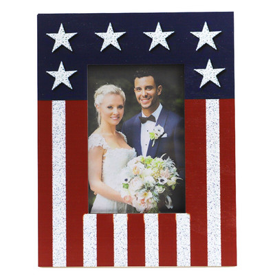 Nepriklausomybės dienos medinis nuotraukų rėmelis, žvaigždės juostelės spausdintos nugaros perjungimo rėmeliai, namų darbalaukio dekoratyviniai rankdarbiai