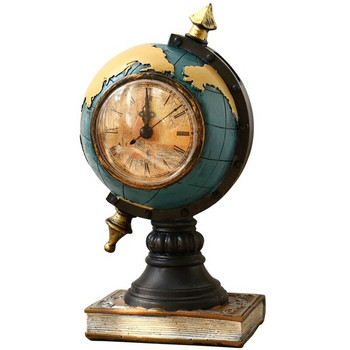 Στολίδι επιφάνειας εργασίας Vintage Ρολόι Globe Μοντέλο Σπίτι Σαλόνι Ντουλάπι Βεράντα Κάθισμα Γραφείου Διακοσμήσεις