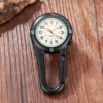 НОВ часовник с карабинер FOB, часовник за туризъм, планинарство, раница на открито