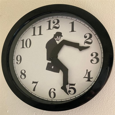 Ministry Of Silly Walk Ceas de perete Comedian Home Decor Noutate Ceas de perete Funny Walking Silențios Mute Ceas Cadou Dropshipping