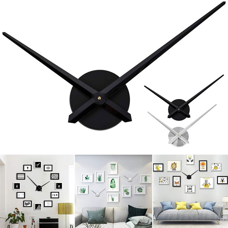 DIY 3D óramutatók fém számlaptű Egyszerű stílusú dekoratív óramutató falióra Elegáns fali dekoráció otthoni kollégiumi irodákhoz