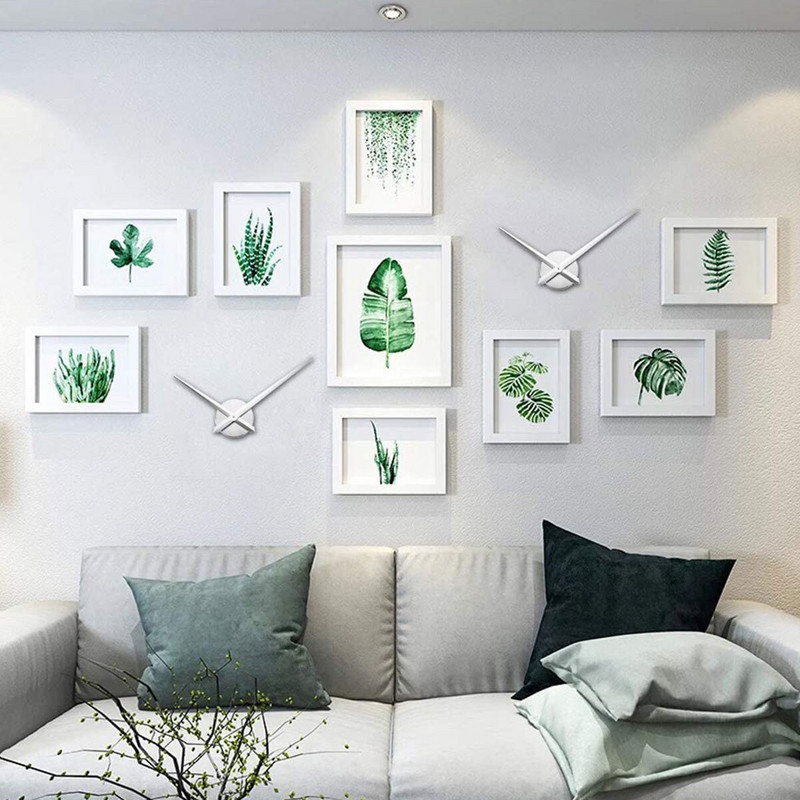 DIY 3D óramutatók fém számlaptű Egyszerű stílusú dekoratív óramutató falióra Elegáns fali dekoráció otthoni kollégiumi irodákhoz