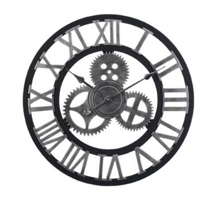 Ceas de perete în stil industrial Ceas de perete decorativ retro Ceasuri Decorare camera de zi Home Hotel Decor artă de perete 40X40CM