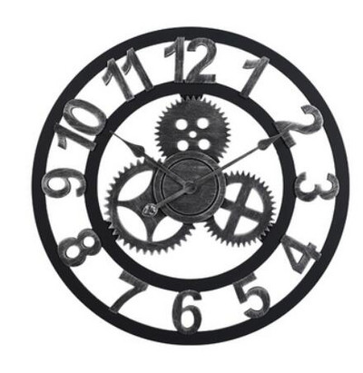Ceas de perete în stil industrial Ceas de perete decorativ retro Ceasuri Decorare camera de zi Home Hotel Decor artă de perete 40X40CM