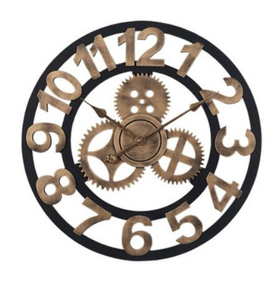 Ceas de perete în stil industrial Ceas de perete decorativ retro Ceasuri Decorare camera de zi Home Hotel Decor artă de perete 40X40CM