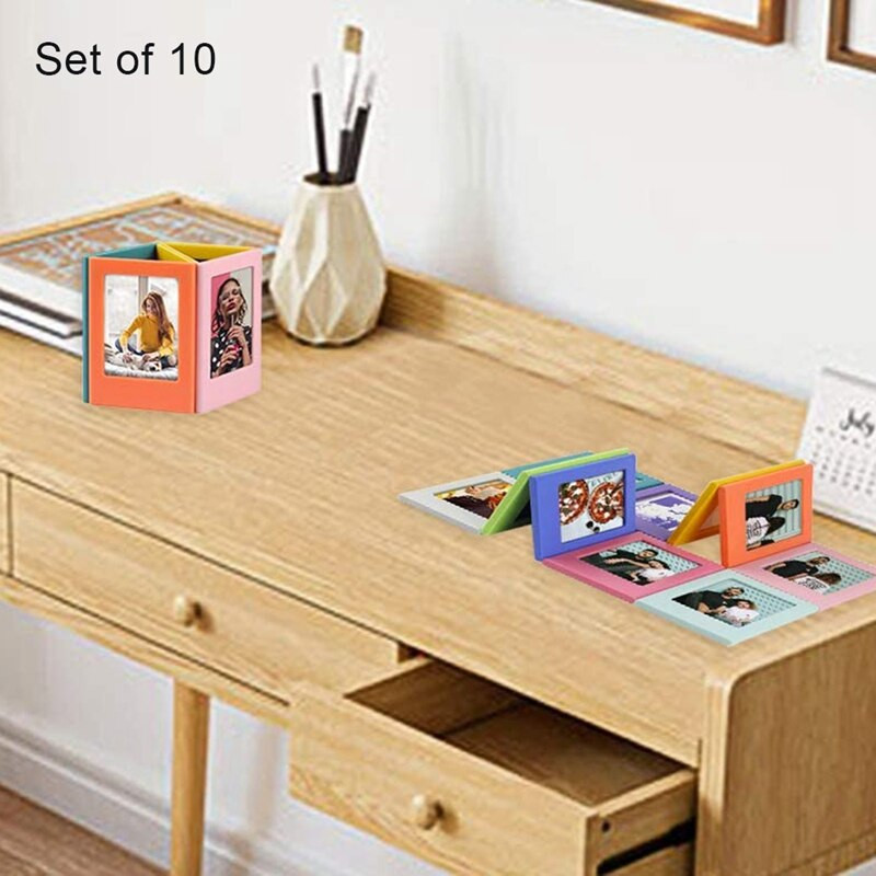 10 dalių 3 colių magnetiniai nuotraukų rėmeliai Mini stalo šaldytuvas Magnetiniai nuotraukų rėmeliai Įvairūs kūrybiniai deriniai