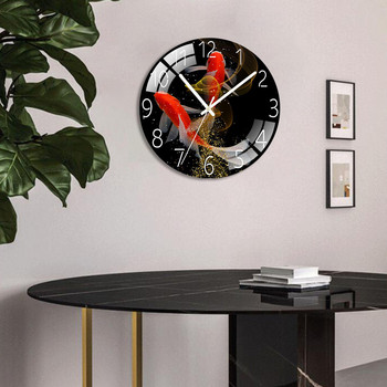 30 cm кръгъл стенен часовник, кварцов механизъм, работещ с батерии, декорация за спалня, безшумен и точен