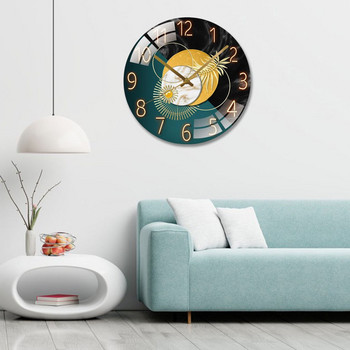 30 cm кръгъл стенен часовник, кварцов механизъм, работещ с батерии, декорация за спалня, безшумен и точен