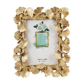 Gyanta Retro Frame Arany Ginkgo Leaf fotókeret Otthoni dekoráció