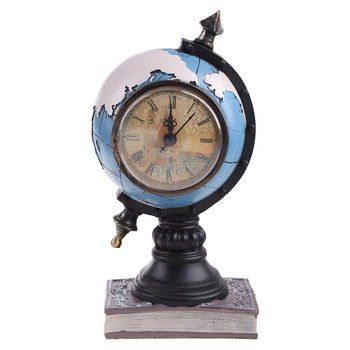 Ретро земен часовник Творческа фигурка от смола Декор Занаятчийски настолен орнамент за дома, спалнята, хола, декорация на масата, подарък Suppli