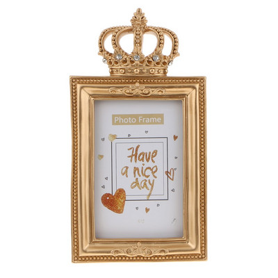Gyanta képkeret barokk luxus stílusú lakberendezési lakberendezési esküvői party Favor Office Home Display