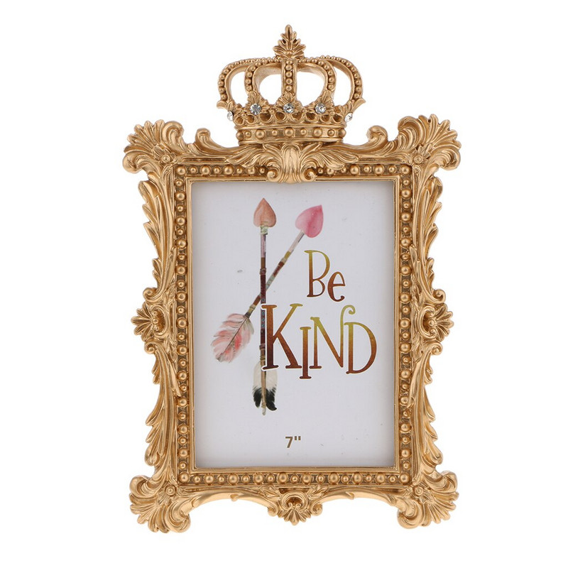 Gyanta képkeret barokk luxus stílusú lakberendezési lakberendezési esküvői party Favor Office Home Display
