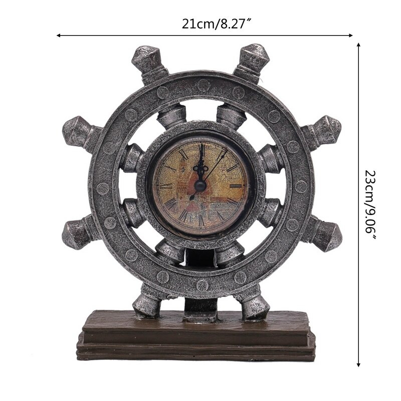Vintage sat s kormilom u europskom stilu Kreativni stolni satovi na baterije za dom Dnevni boravak Spavaća soba Ured Stolno računalo Veleprodaja