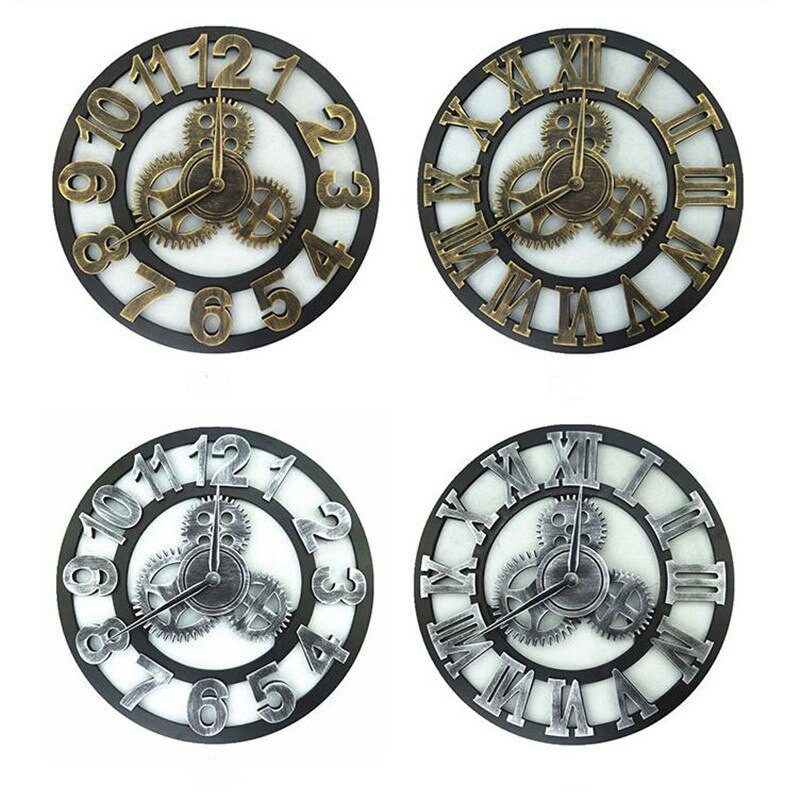 Európai stílusú retro fogaskerék falióra egyszerű személyiség ipari stílusú bárkávézó kreatív óra lakberendezési kiegészítők