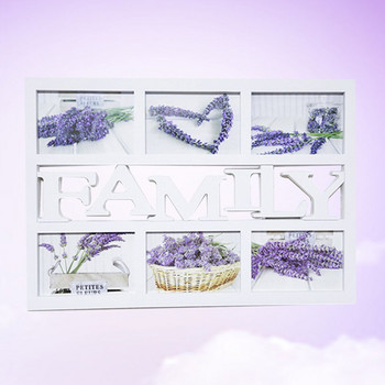 Колаж Семейна рамка за снимки Фото рамка показва шест снимки 4x6 инча (бяла)
