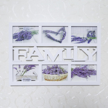 Колаж Семейна рамка за снимки Фото рамка показва шест снимки 4x6 инча (бяла)