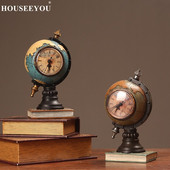 Ornament Desktop Ceas Epocă Glob Model Acasă Sufragerie Dulap Verandă Scaun Decoratiuni Birou