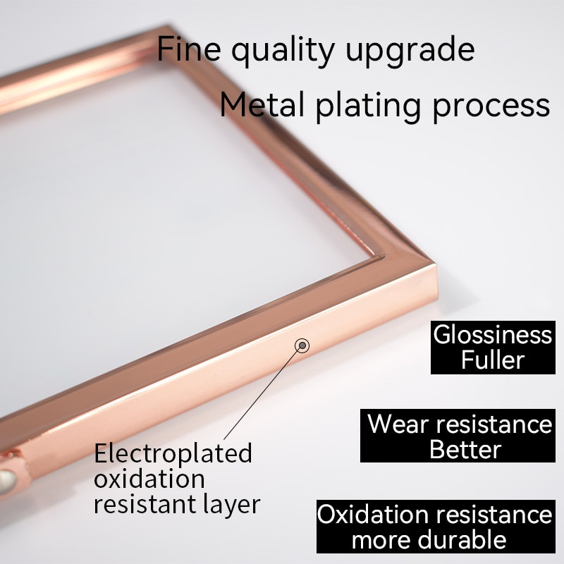 Electroplate Calitate superioară Nordic Gold Metal Pictură Ramă pentru fotografii DIY Cub Ramă Baby Poster Familie Decorativă Rama foto