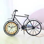Retro Vintage Silent Iron Bike Kerékpár óra Otthoni Iroda Nappali Asztaldekoráció A dolgozószoba dekorációja ajándék barátoknak egyedi stílus