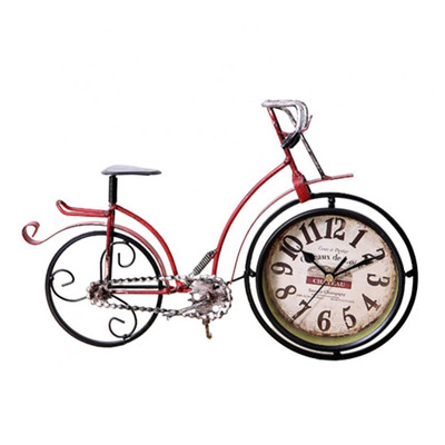 Retro Vintage Silent Iron Bike Kerékpár óra Otthoni Iroda Nappali Asztaldekoráció A dolgozószoba dekorációja ajándék barátoknak egyedi stílus