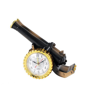 Vintage Simulation Cannon Ξυπνητήρι Διακόσμηση επιφάνειας εργασίας Δημιουργικό ρολόι Τραπεζάκι σπιτιού Δώρο Στολίδι για άτομα Δώρα