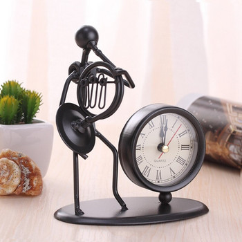 Творчески малък будилник Желязо Неръждаема стомана Персонални подаръци Ретро маса Спалня Horloge Декорация на дома
