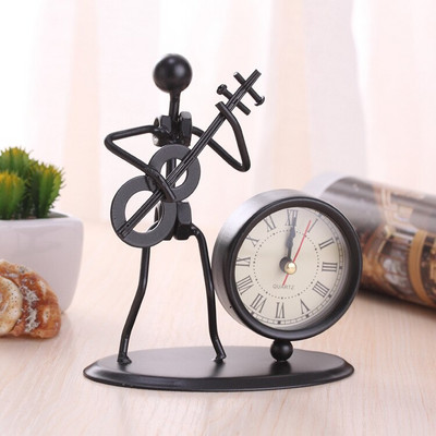 Kreatív kis ébresztőóra vas rozsdamentes acél egyéni ajándékok Retro asztal hálószoba Horloge lakberendezés