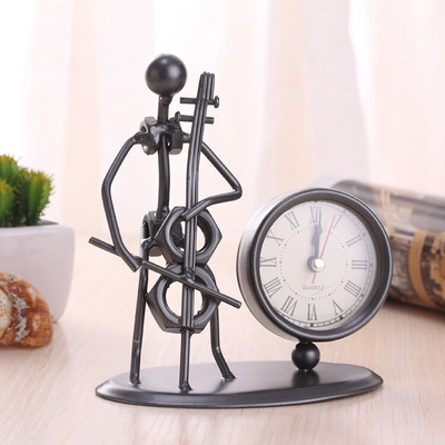 Kreatív kis ébresztőóra vas rozsdamentes acél egyéni ajándékok Retro asztal hálószoba Horloge lakberendezés