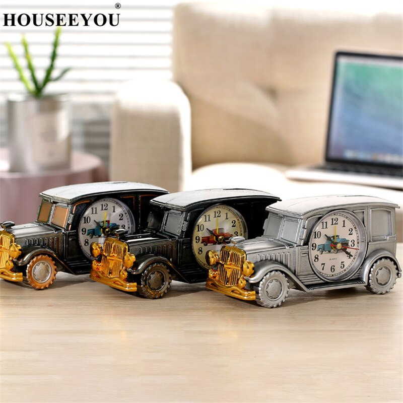 6 Culori Ceas Deșteptător Mașină Clasică Decorare Cadou de Ziua Indicator Digital Ornament de Accesorii de Casă din Plastic