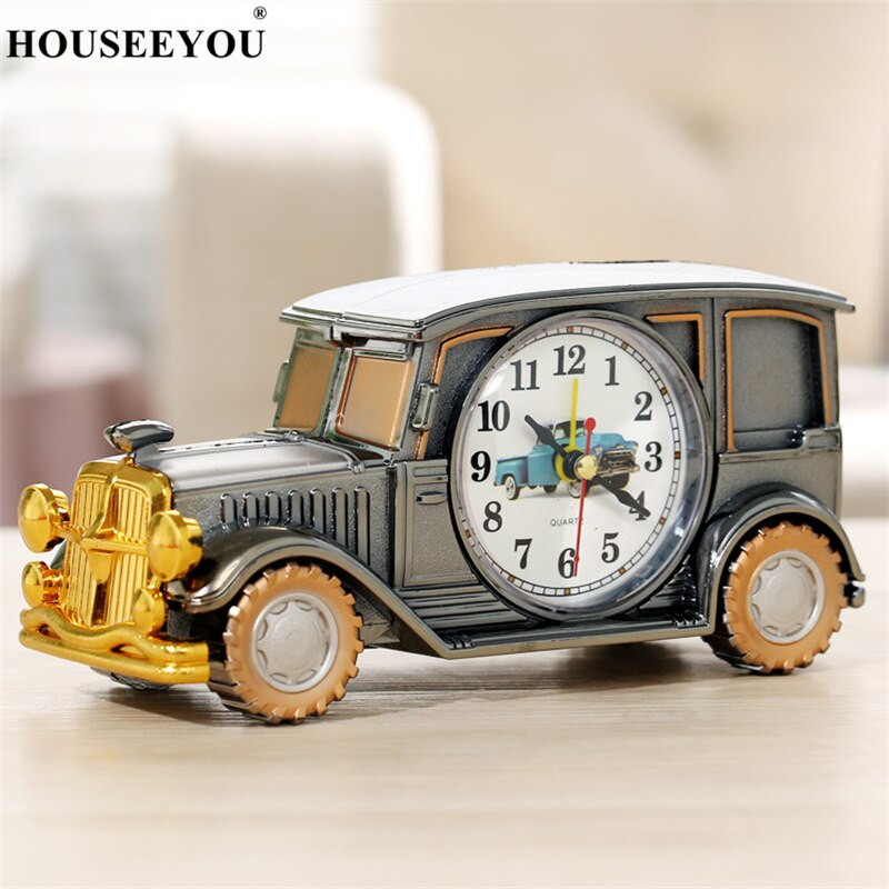 6 Culori Ceas Deșteptător Mașină Clasică Decorare Cadou de Ziua Indicator Digital Ornament de Accesorii de Casă din Plastic