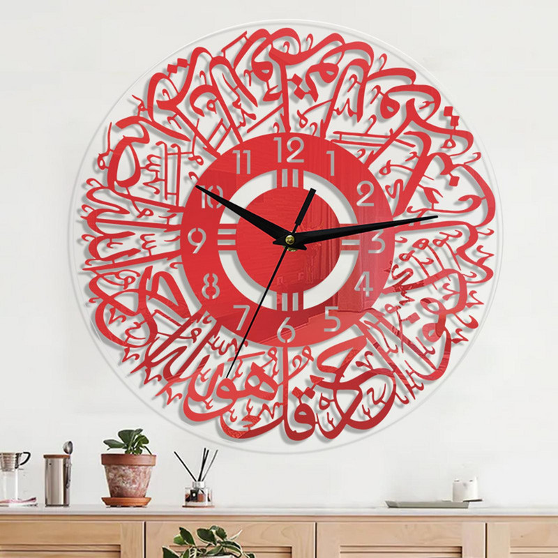 Iszlám kvarc falióra muszlim nappali Ramadan mecset dekor 30x30cm