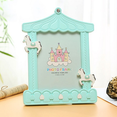 Koreai stílusú 7 hüvelykes képkeret lakberendezési nappali hálószoba asztali képkeret baba fénykép családi portré képkeret