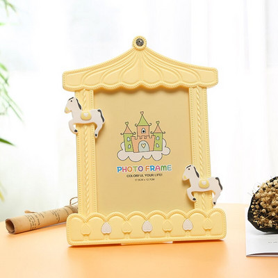 Koreai stílusú 7 hüvelykes képkeret lakberendezési nappali hálószoba asztali képkeret baba fénykép családi portré képkeret