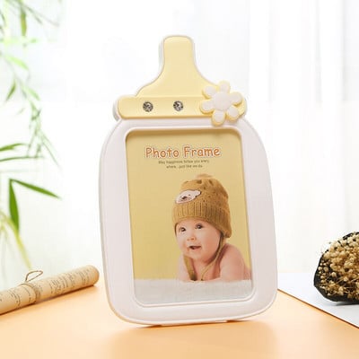 Koreai stílusú 7 hüvelykes képkeret lakberendezési nappali hálószoba asztali képkeret baba fénykép családi portré képkeret