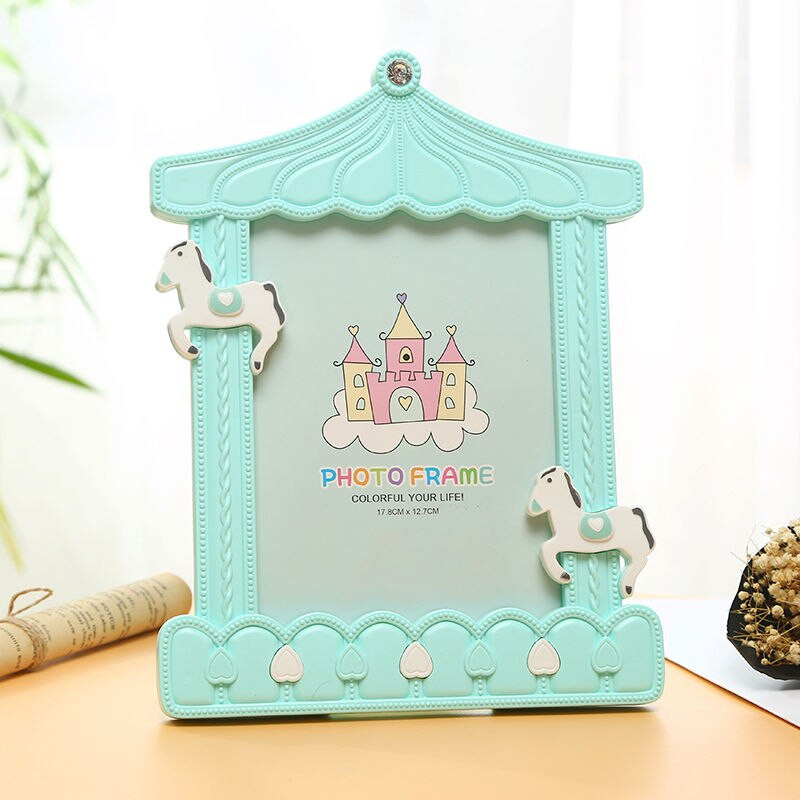 Koreai stílusú 7 hüvelykes képkeret lakberendezési nappali hálószoba asztali képkeret baba fénykép családi portré képkeret