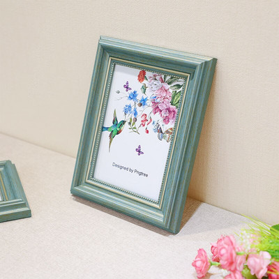 Ramă foto retro din rășină de 5/6/7/8/10 inch Rama foto europeană montată pe perete Artizanat de birou Cadouri de zi de naștere Cadru de pictură PS