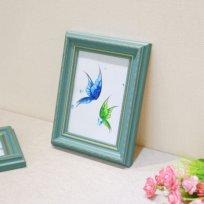 Ramă foto retro din rășină de 5/6/7/8/10 inch Rama foto europeană montată pe perete Artizanat de birou Cadouri de zi de naștere Cadru de pictură PS