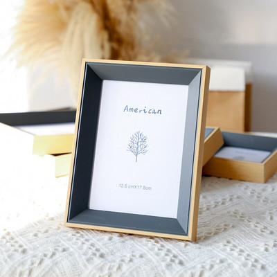 Põhjamaade moodsa stiili pildiraam lauaarvuti ja rippuv seinakunst maaliraamid kodukaunistuseks Pildiraam laud Pere fotoekraan